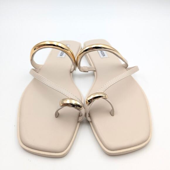 Steve Madden Arley Flip Flop Sandals Women's Beige/Gold Size US10M EU41 - Picture 2 of 10